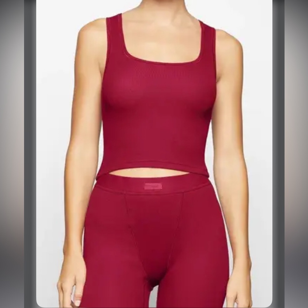 SKIMS | Ribbed Tank Top and Boxer Shorts Set